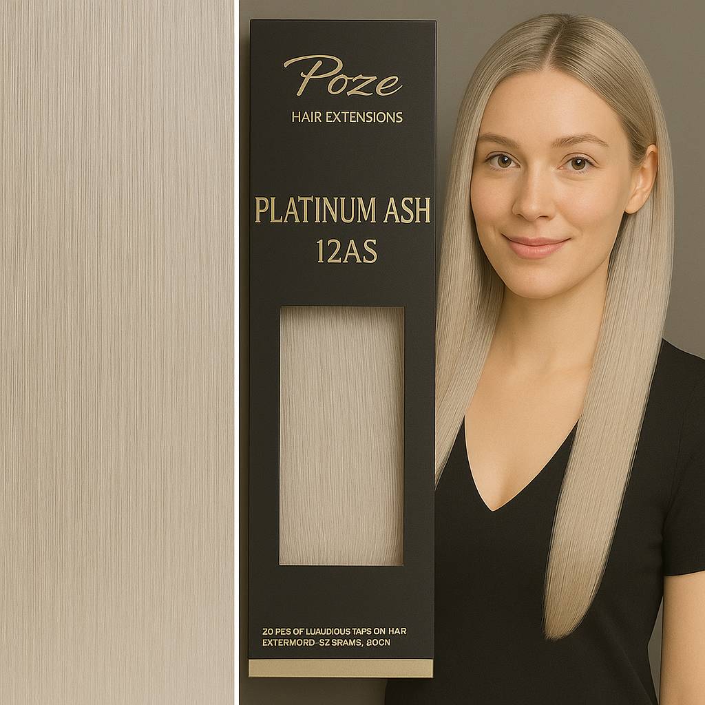 Extensiones Poze Standard Clip & Go Miss Volume - Ceniza Platino 12AS