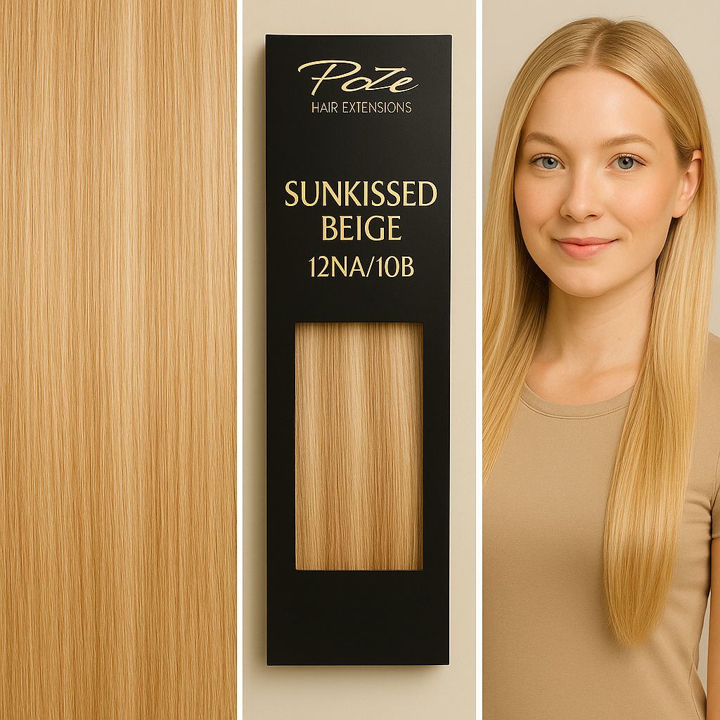 Extensiones Poze Standard Clip & Go Miss Volume - Beige Besado por el Sol 12NA/10B