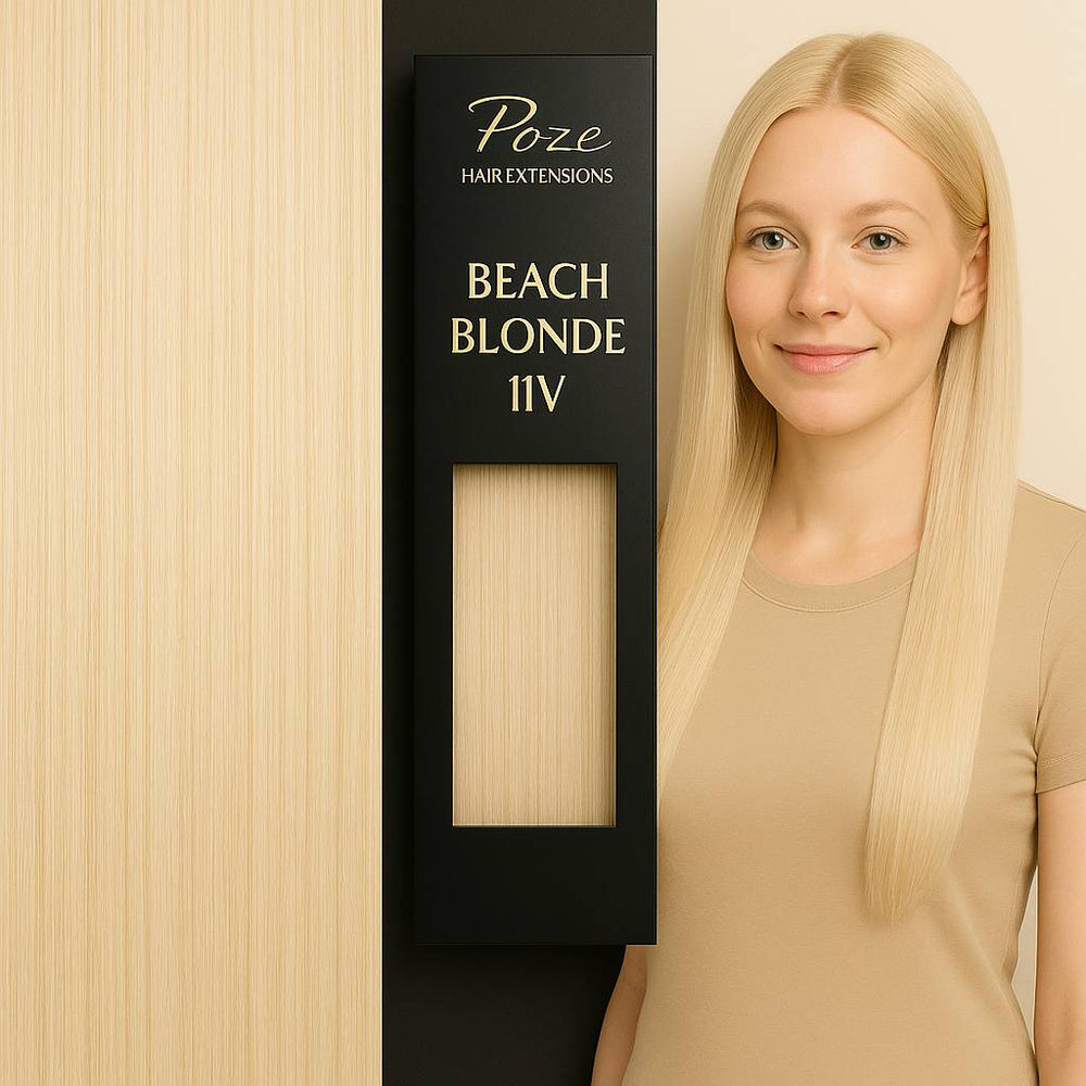 Extensiones de cabello Estándar - 11V Rubio Playa  