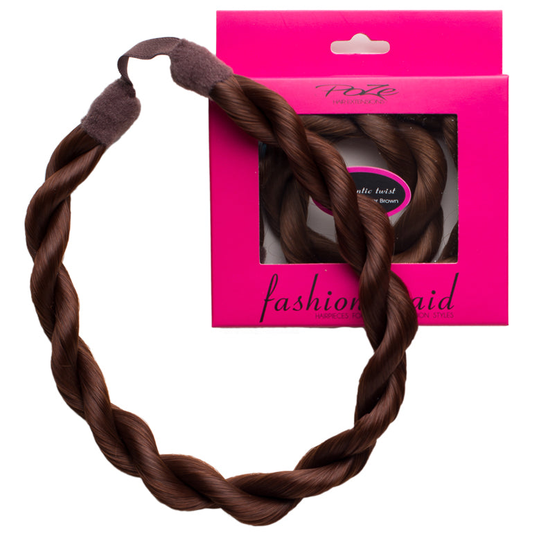 Trenza de moda Poze - Giro romántico Castaño rojizo 4RG