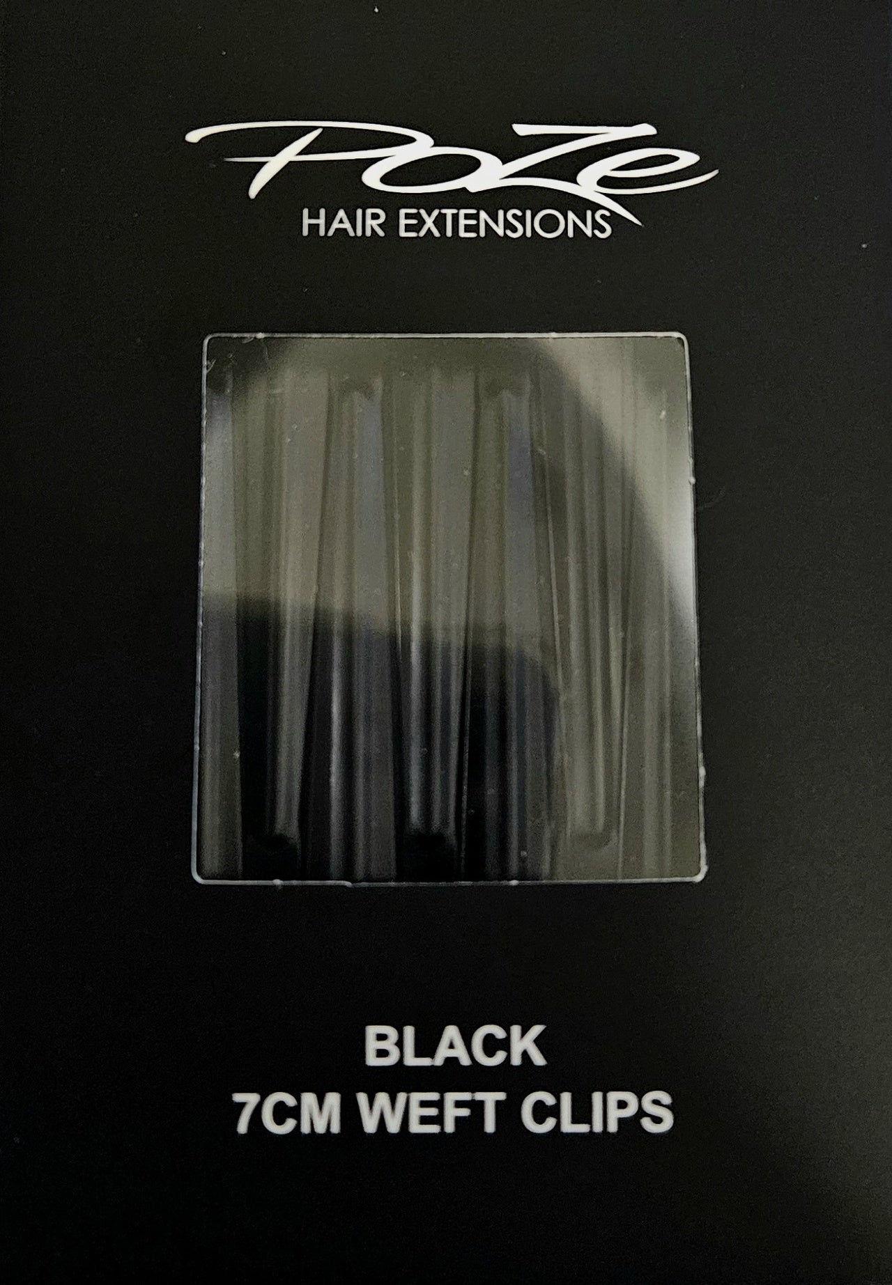 Pinzas para cabello Poze - Negro - 10 unidades
