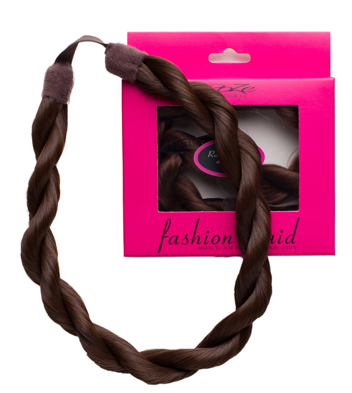 Trenza de moda Poze - Giro romántico marrón encantador 6B