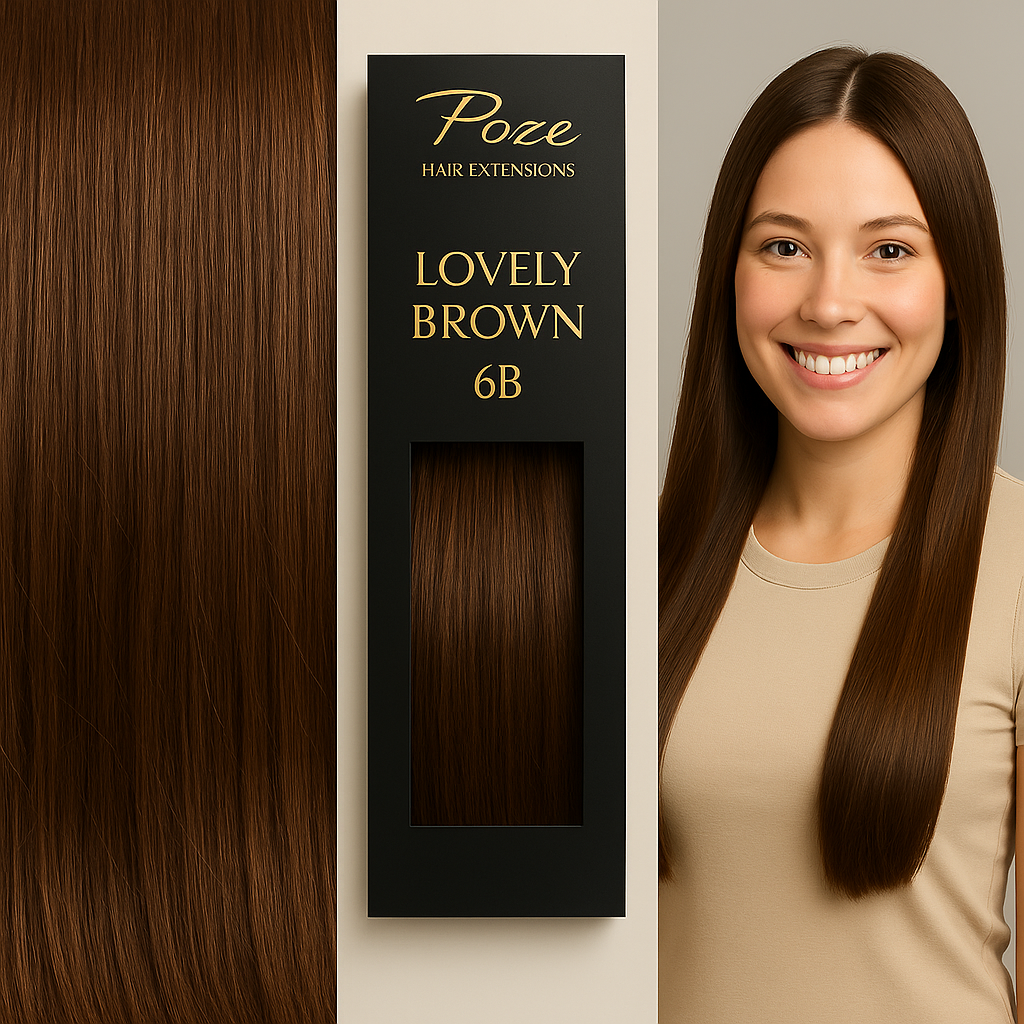 Extensiones de Cinta Premium - 6B Marrón Encantador