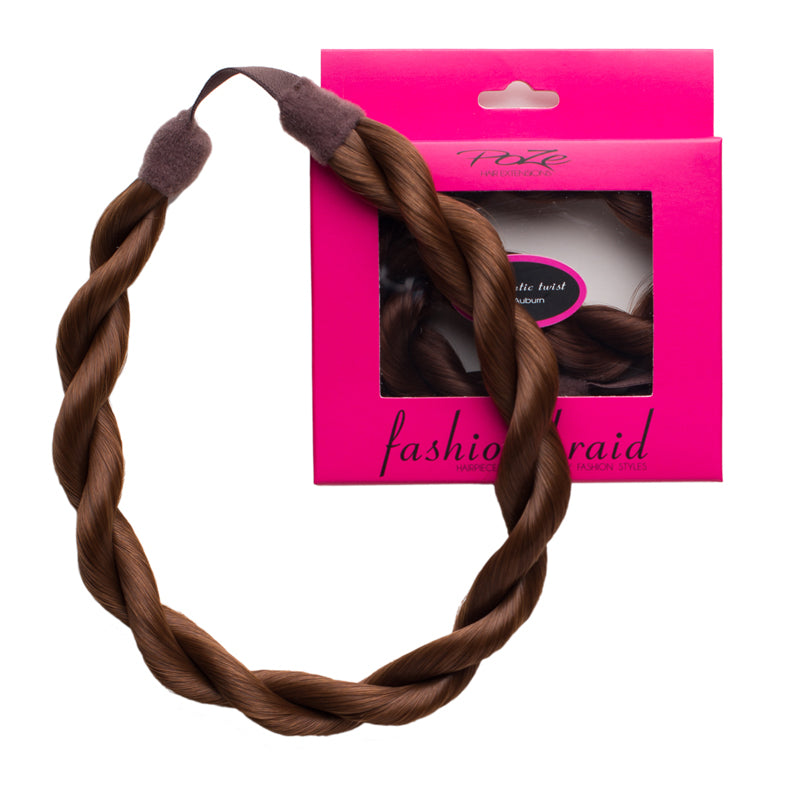 Trenza de moda Poze - Giro romántico cobre claro 7BK